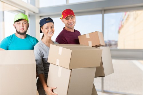 Removal team managing a Stepney home move with careful loading
