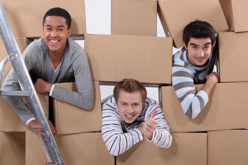 Local movers helping with a flat move in Stepney near East London streets
