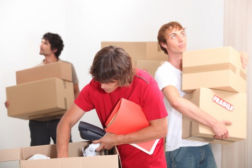 Careful handling of household items during a Stepney move