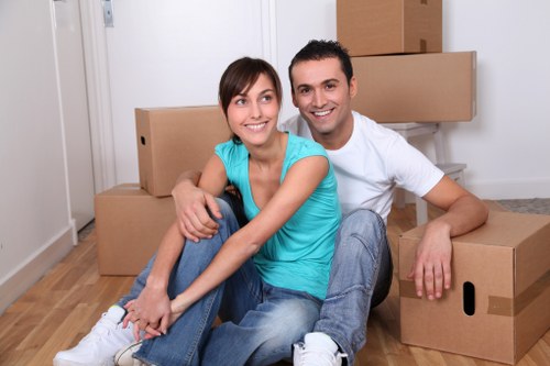Loading furniture and boxes for a Stepney removal job
