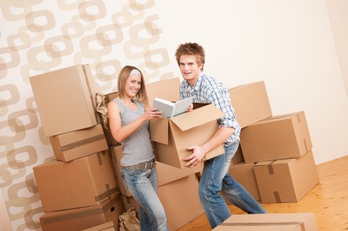 Professional movers assisting with a residential flat relocation in Stepney